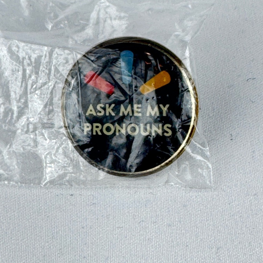 NWT Walmart Official Pin “Ask Me My Pronouns”